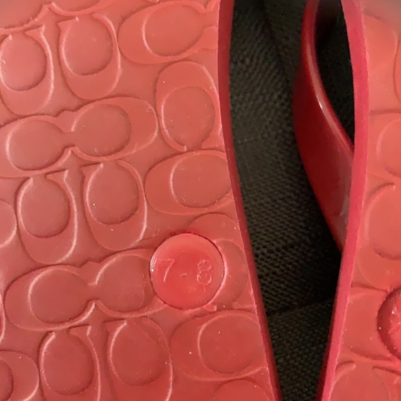 New Coach without tag/box red flip flops. - Picture 6 of 6